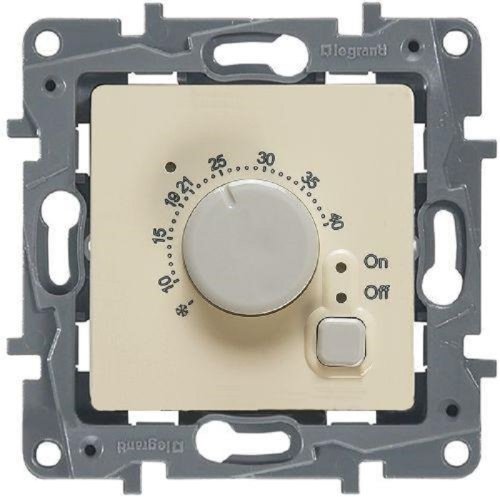 Терморегулятор механический с датчиком без рамки Legrand Etika 0С +40С слоновая кость фото Терморегулятор механический с датчиком без рамки Legrand Etika 0С +40С слоновая кость картинка